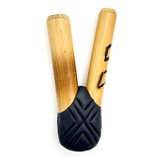 Puyanawa bamboo kuripe pipe with kêne design, handmade in the Amazon