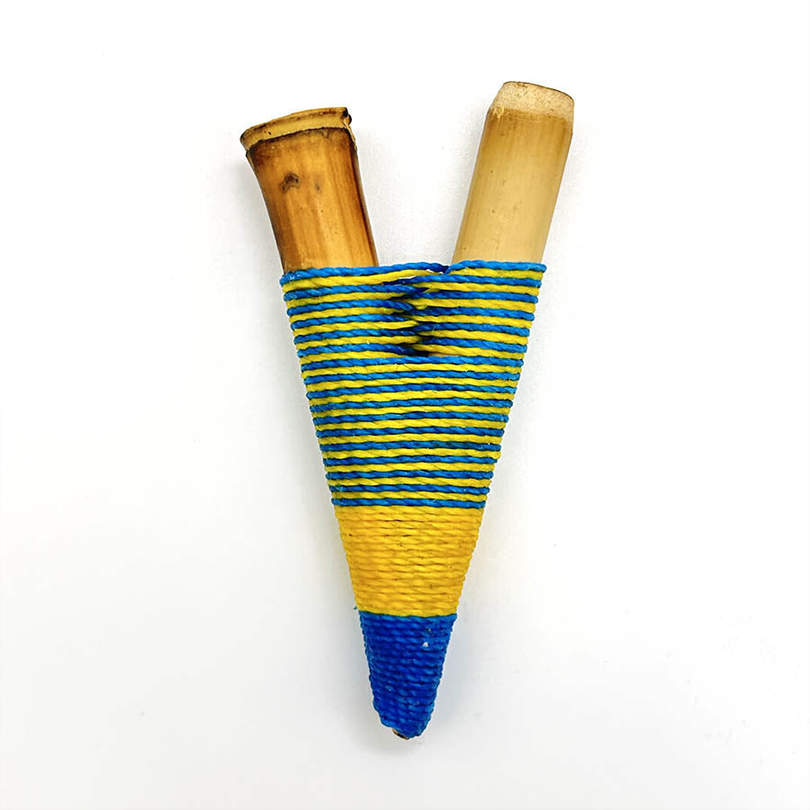 Hecho a mano Yawanawá Bamboo Kuripe 1132