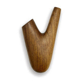 Hand-carved Yawanawá cumaru heartwood kuripe applicator, Carved No. 0332