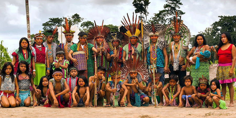 The Huni Kuin community together