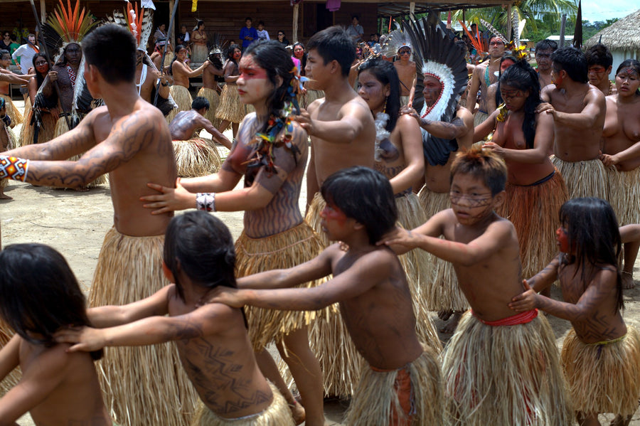 The festival dance — young and old together