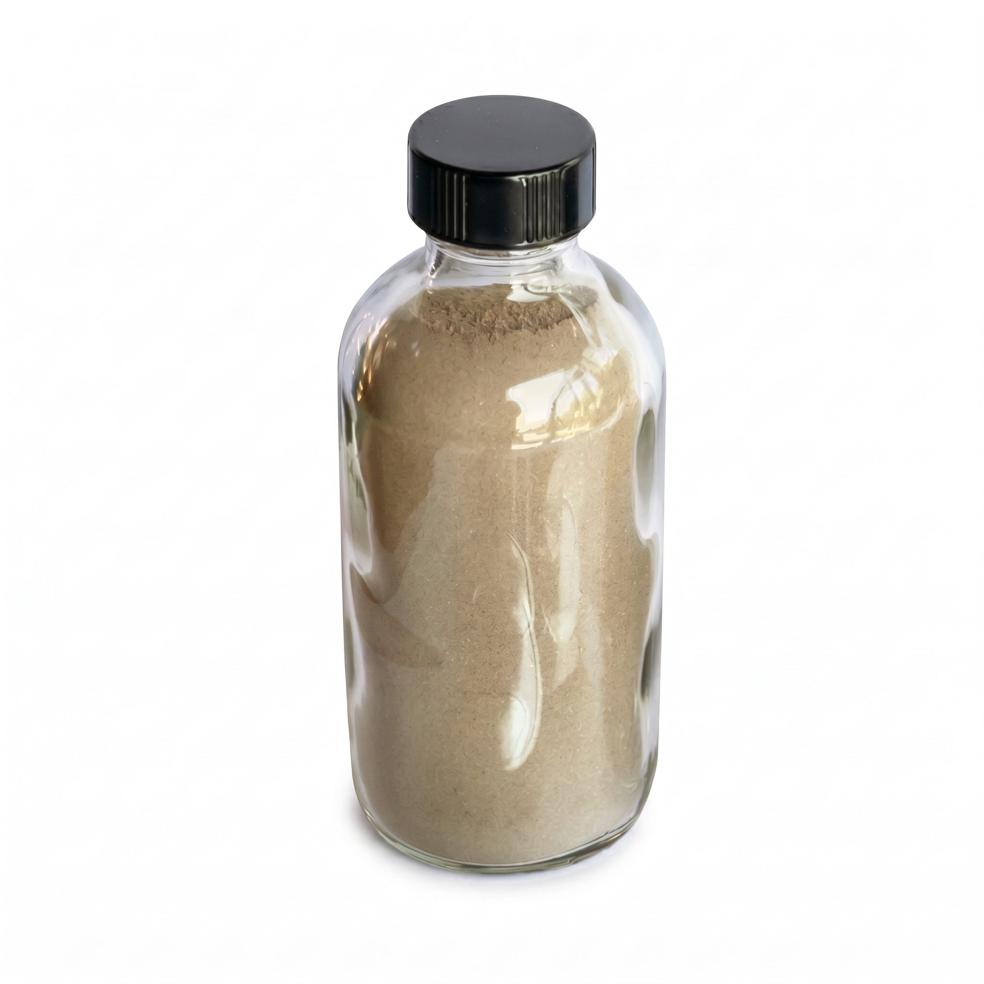 A glass bottle of Two Roses rapé (hapé) snuff from the Yawanawá tribe of Acre, Brazil